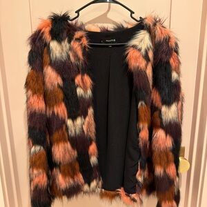 4SI3NNA Multicolor Faux Fur Coat/Jacket